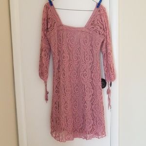 Solitaire Lace Dress, Mauve